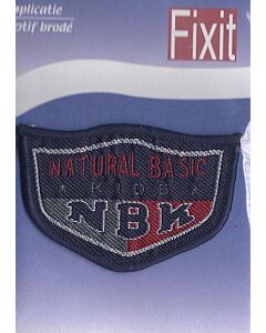 Blauw met rood applicatie.