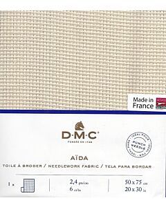 Aida 6ct borduurstof dmc kleur ecru afm. 50x75 cm