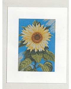 Borduurpakket Zonnebloem op blauw van lanarte 35045