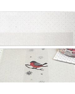 Rico Design tafelkleed zonder patroon 29x155cm beige met puntjes aida middenstuk NR 16243.70.18