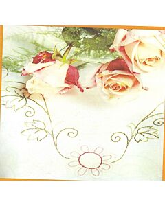 Voorbedrukt tafelkleed bladeren om te borduren