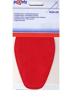 Elleboogstukken fel rood, 2 stuks