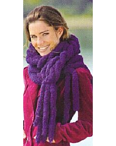 Plush vlechtsjaal van Schachenmayr ca. 12 cm X 190 cm.