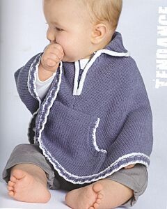 Poncho van Phildar is gemaakt van cabotine (5% katoen, 45% acryl) incl. wol en gratis beschrijving.