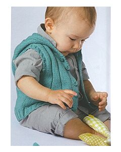 Mouwloos vestje met capuchon van cabotine van Phildar met gratis beschrijving.