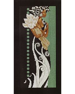 Afrikaanse lady met bloemen van lanarte