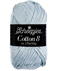 Scheepjes cotton 8, kl.652 licht blauw