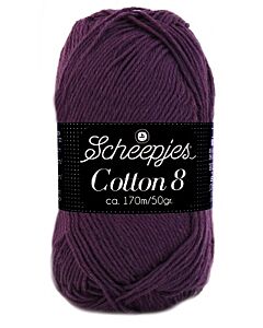 Scheepjes cotton 8, kl.661 paars