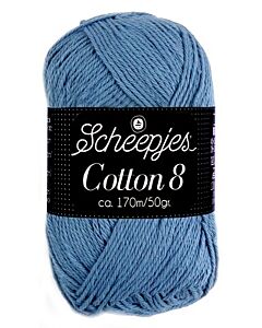 Scheepjes cotton 8, kl.711 blauw