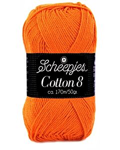Scheepjes cotton 8, kl.716 oranje