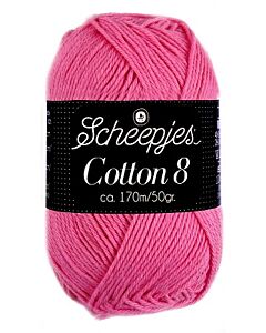 Scheepjes cotton 8, kl.719 rose