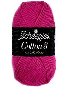 Scheepjes cotton 8, kl.720 rose
