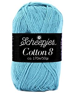 Scheepjeswol cotton 8 kl.725 blauw 100% katoen voor naalddikte 3.0mm