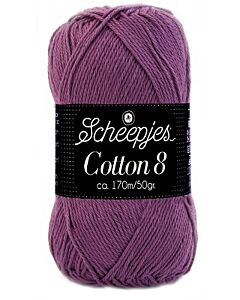 Scheepjes cotton 8, kl. 726 lila