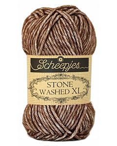 Stone Washed XL van Scheepjes  kl.862 brown agate