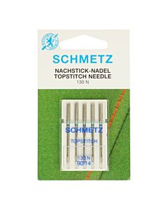 Schmetz naaimachinenaalden topstitch 90/14 met groot oog