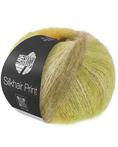 Lana Grossa Silkhair Print kleur 433 (geel/groen/bruin)