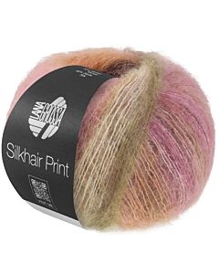 Lana Grossa Silkhair Print kleur 434 (rood/oranje/bruin)