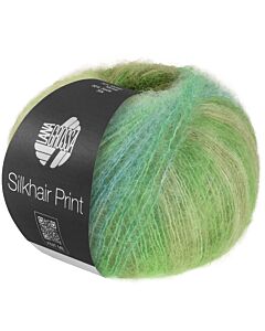 Lana Grossa Silkhair Print kleur 439 (groen mix
