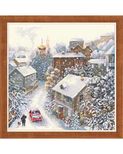 Borduurpakket Snowy Winter van riolis om te borduren 1678