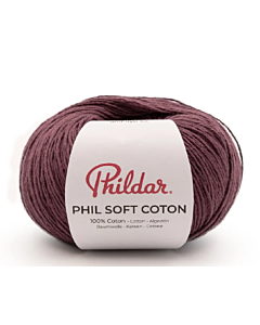 Phildar Phil Soft Cotton kleur Lie de vin (paars)