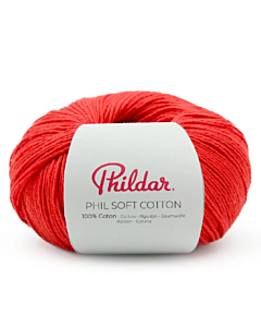 Phildar Phil Soft Cotton kleur Vermillon (oranje/rood)