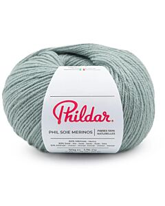 Phildar Phil Soie Merinos kleur Amande (lichtblauw)