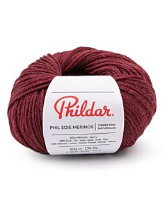 Phildar Phil Soie Merinos kleur Grenet (bordeaux)