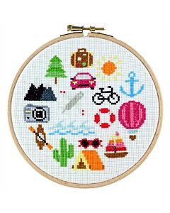 Stitchonomy borduurpakket reizen 291013 borduren