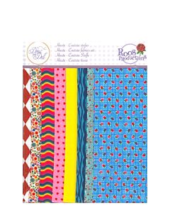 Stoffen set Strawberry Blue voor poppenkleding Dress your doll