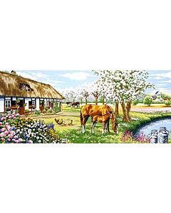 stramien de bloemrijke grove om te borduren van Margot 173.3100