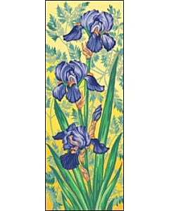 stramien de paarse iris om te borduren van Margot 62.174