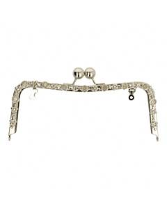 Tassen / grote portemonnee sluiting, zilver en sierlijk, 10cm.