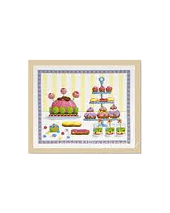 Borduurpakket the tea time dmc