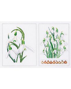 Thea gouverneur sneeuwklokjes borduren 446 op aida wit