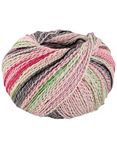 Lana Grossa Torto kleur 2 (creme/blauw/roze/groen
