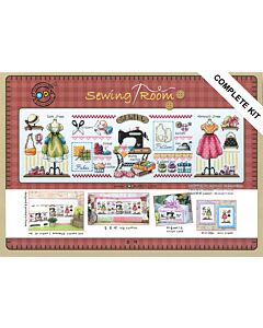 Borduurpakket Sewing Room - Soda Stitch SO-G30 met telpatroon.