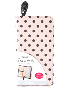 Haaknaalden etui van Tulip Etimo stippen