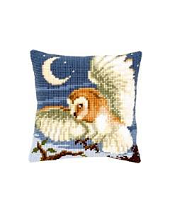 uil op jacht Borduurpakket kruissteek kussen