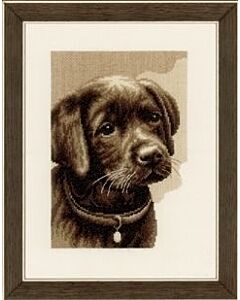 Vervaco borduurpakket Labrador Pup PN-0158080 om te bordure