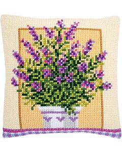 Vervaco borduurkussen lavendelpot pn-0172863