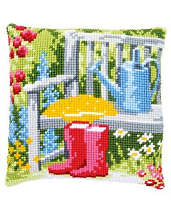 Vervaco borduurkussen mijn tuin pn-0162218 borduren