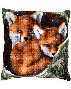 Vervaco borduurkussen vosjes pn-0162175