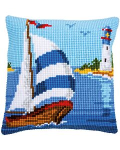 Vervaco borduurkussen zeilboot pn-0148418