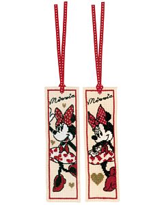 Vervaco borduurpakket 2 boekenleggers It's all about Minnie Mouse pn-0183292 Disney 