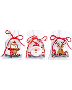 Vervaco Borduurpakket 3 kruidenzakjes kerstfiguren 2 pn-0149462