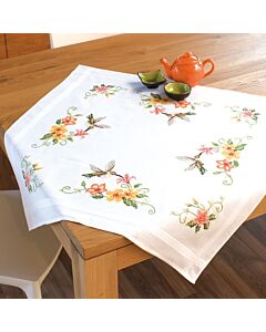 Vervaco borduurpakket bedrukt tafelkleed kolibri pn-0144089 borduren