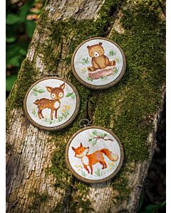 Vervaco borduurpakket bosdieren met borduurring pn-0198210 borduren
