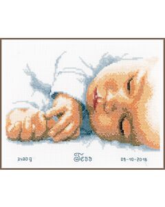 Vervaco borduurpakket geboortelap pasgeboren pn-0154563