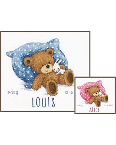 Vervaco borduurpakket geboortetegel Lieve beer pn-0170741